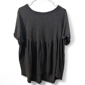 American Eagle Outfitters Charcoal Short Sleeve Top